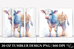Baby Cow Provencal Town Design. 20 oz Tumbler Product Image 1