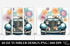 Vintage Car Fireworks | 20 oz Tumbler Product Image 1