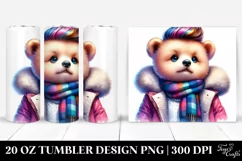 Cute Baby Bear with Cool Haircut PNG Product Image 1