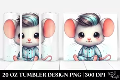 Cute Baby Mouse in Pajamas PNG Product Image 1