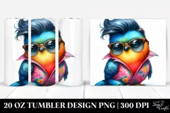Vibrant Cute Baby Bird Dancing 20 Oz Tumbler Product Image 1