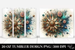 Metalic Watercolor Cosmos Tumbler Product Image 1