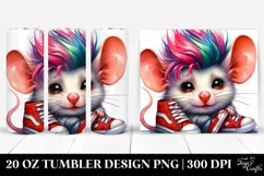 Vibrant Baby Mouse with Sneakers PNG Product Image 1