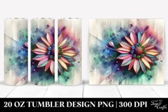 Abstract Wooden Sunflower Tumbler Product Image 1