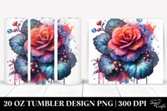 Metalic Watercolor Begonia Tumbler Product Image 1