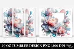 Pastel Glossy Peonies 20 Oz Tumbler Product Image 1