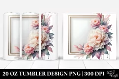Pastel Glossy Peonies 20 Oz Tumbler Product Image 1