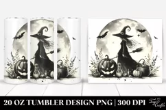 Simple Vintage Halloween Witch Tumbler | 20 oz Tumbler Product Image 1