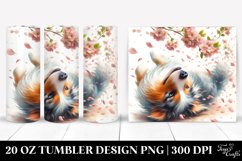 Dog Tumbling Spring Petals Wind | 20 Oz Tumbler Product Image 1