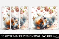 Dog Tumbling Spring Petals Wind | 20 Oz Tumbler Product Image 1