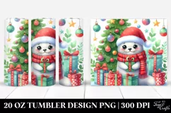 Whimsical Seal with Christmas Ornaments, 20 Oz Tumbler Product Image 1