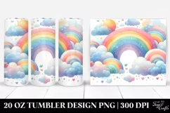 Colorful Pastel Rainbow Clouds | 20 oz Tumbler Product Image 1