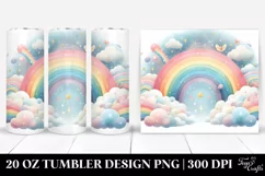 Colorful Pastel Rainbow Clouds | 20 oz Tumbler Product Image 1