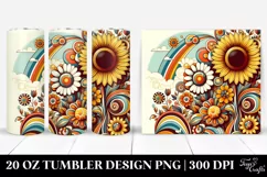Retro Colorful Sunflowers | 20 oz Tumbler Product Image 1