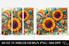 Retro Colorful Sunflowers | 20 oz Tumbler Product Image 1
