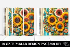 Retro Colorful Sunflowers | 20 oz Tumbler Product Image 1