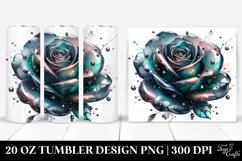 Metalic Watercolor Rose Tumbler Product Image 1