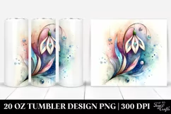Wooden Stained Snowdrop, 20 Oz Tumbler Product Image 1
