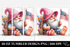Detailed Gnome with Pink Hat | 20 oz Tumbler Product Image 1