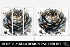 Shiny Ranunculus with Golden Details | 20 Oz Tumbler Product Image 1