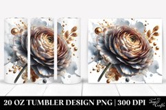 Shiny Ranunculus with Golden Details | 20 Oz Tumbler Product Image 1