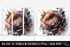 Shiny Ranunculus with Golden Details | 20 Oz Tumbler Product Image 1