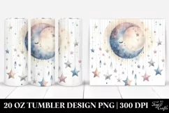 Whimsical Half Moon and Stars | 20 Oz Tumbler Product Image 1