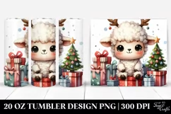 Cute Lamb with Cool Haircut and Gift Boxes PNG Product Image 1