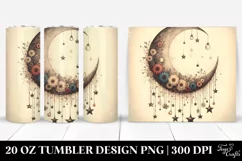 Vintage Postcard Style with Stars and Flowers | 20 Oz Product Image 1