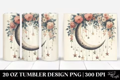 Vintage Postcard Style with Stars and Flowers | 20 Oz Product Image 1