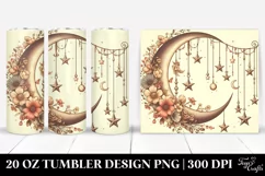 Vintage Postcard Style with Stars and Flowers | 20 Oz Product Image 1