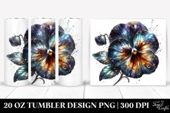 Metalic Watercolor Pansy Tumbler Product Image 1