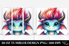 Cute Baby Dragon with Awesome Haircut PNG Product Image 1
