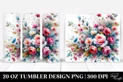 Abstract Colorful Roses Tumbler 20 oz Product Image 1