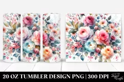Abstract Colorful Roses Tumbler 20 oz Product Image 1