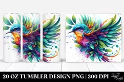 Abstract Bird Plant Splashes | 20 oz Tumbler Product Image 1