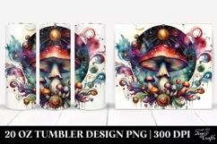 Magical Celestial Mushroom Clipart 20 Oz Tumbler Product Image 1