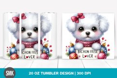 20 oz Tumbler Watercolor Cute Baby Bichon Frise Product Image 1