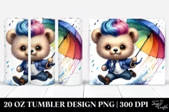 Vibrant Baby Bear Running 20 Oz Tumbler Product Image 1