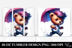 Vibrant Baby Bear Running 20 Oz Tumbler Product Image 1