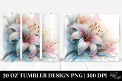 Shiny Stained Lily 20 Oz Tumbler Product Image 1
