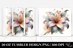 Shiny Stained Lily 20 Oz Tumbler Product Image 1