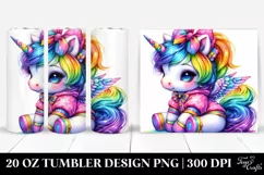 Cute Baby Unicorn Dressed | 20 oz Tumbler. Product Image 1