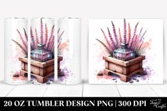 20 Oz Tumbler Sublimation | Wooden Stained Heather Product Image 1