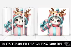 Expressive Baby Kitten in Winter PNG Product Image 1