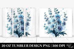 Glossy Delphinium Tumbler Sublimation Clipart Product Image 1