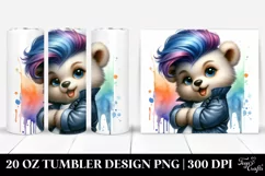 Baby Bear with Cool Haircut PNG Product Image 1