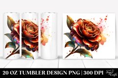Shiny Camellia Tumbler Sublimation Clipart Product Image 1