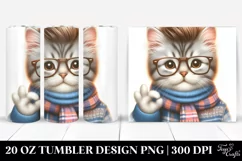 Cute Baby Cat Dressed for Winter PNG Product Image 1