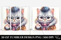 Cute Baby Cat Dressed for Winter PNG Product Image 1